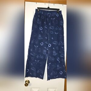 Women's Umgee L Corduroy Western Wide Leg Pants Boho Cowgirl Chic Party